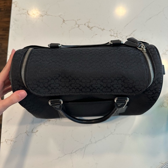 Black Coach Signature Mini Boston Bag - Picture 2 of 9